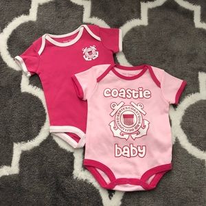 Coast Guard Baby Pink Onesies